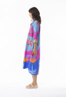 Celeste Shirt Dress - Blue/pink