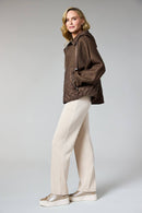 Quilted Coat - Choc