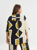 PRINT SHIRT - Beige Multi
