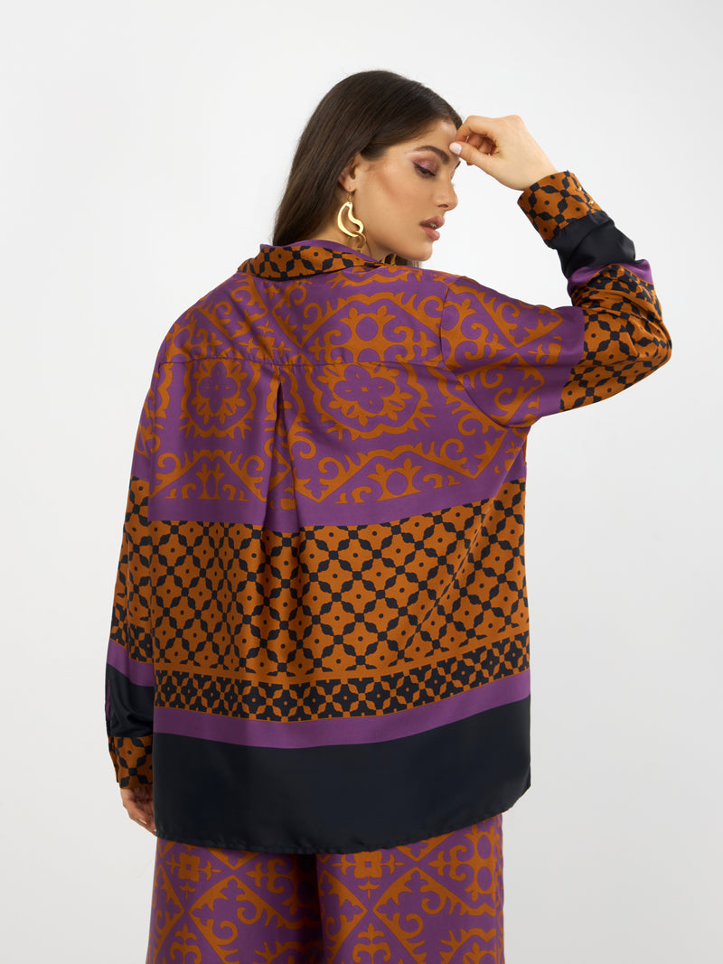 PRINT SHIRT - Purple