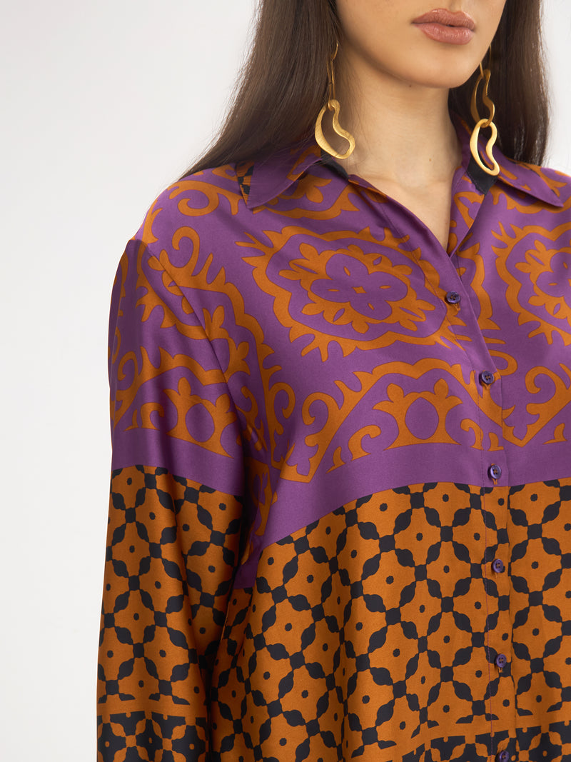 PRINT SHIRT - Purple