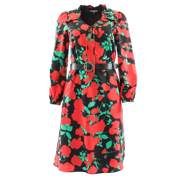 Andrea Dress - Red Floral