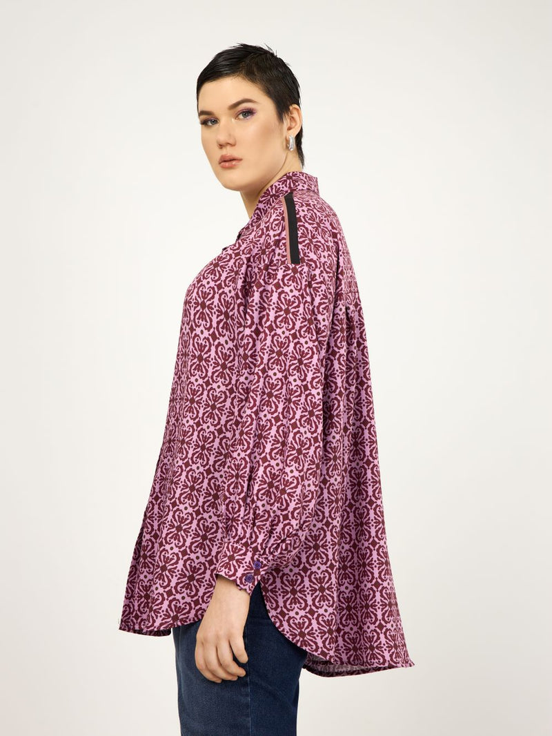 PRINTED SHIRT - Bordeaux