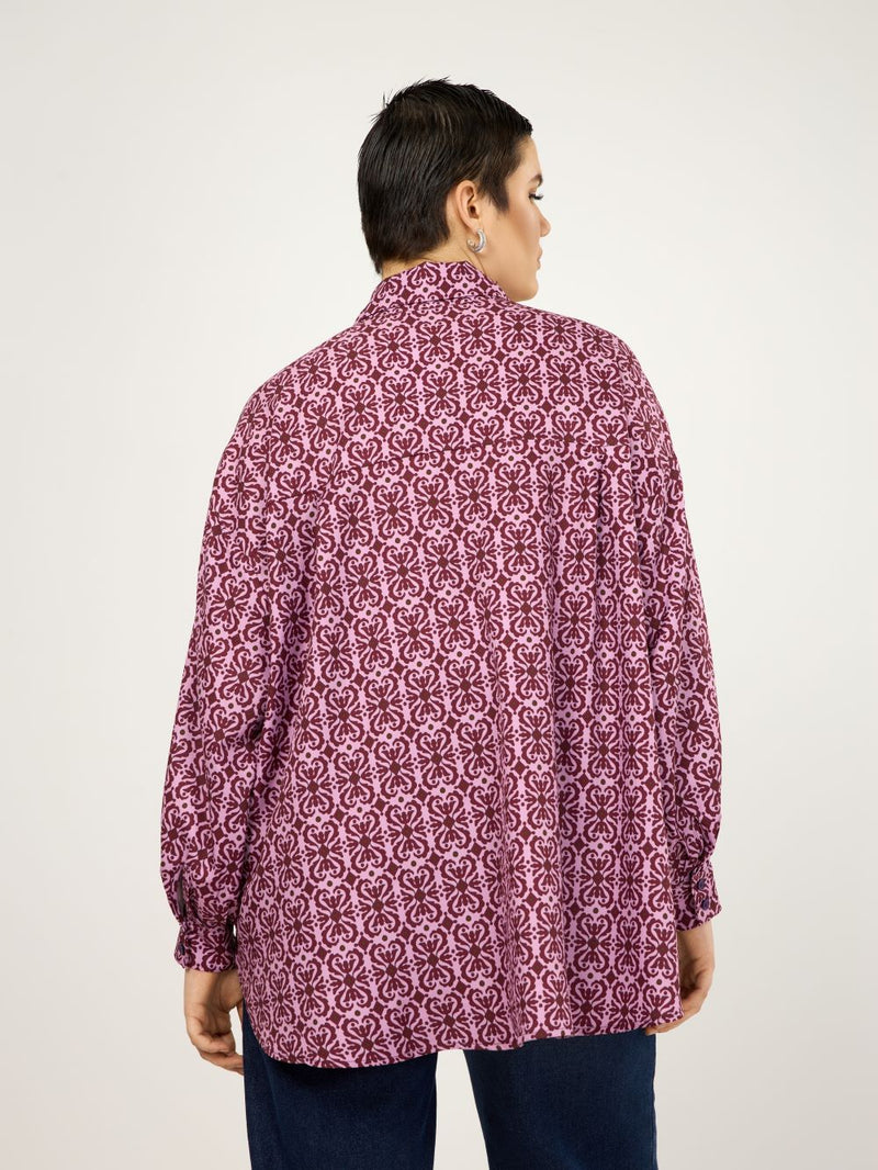 PRINTED SHIRT - Bordeaux