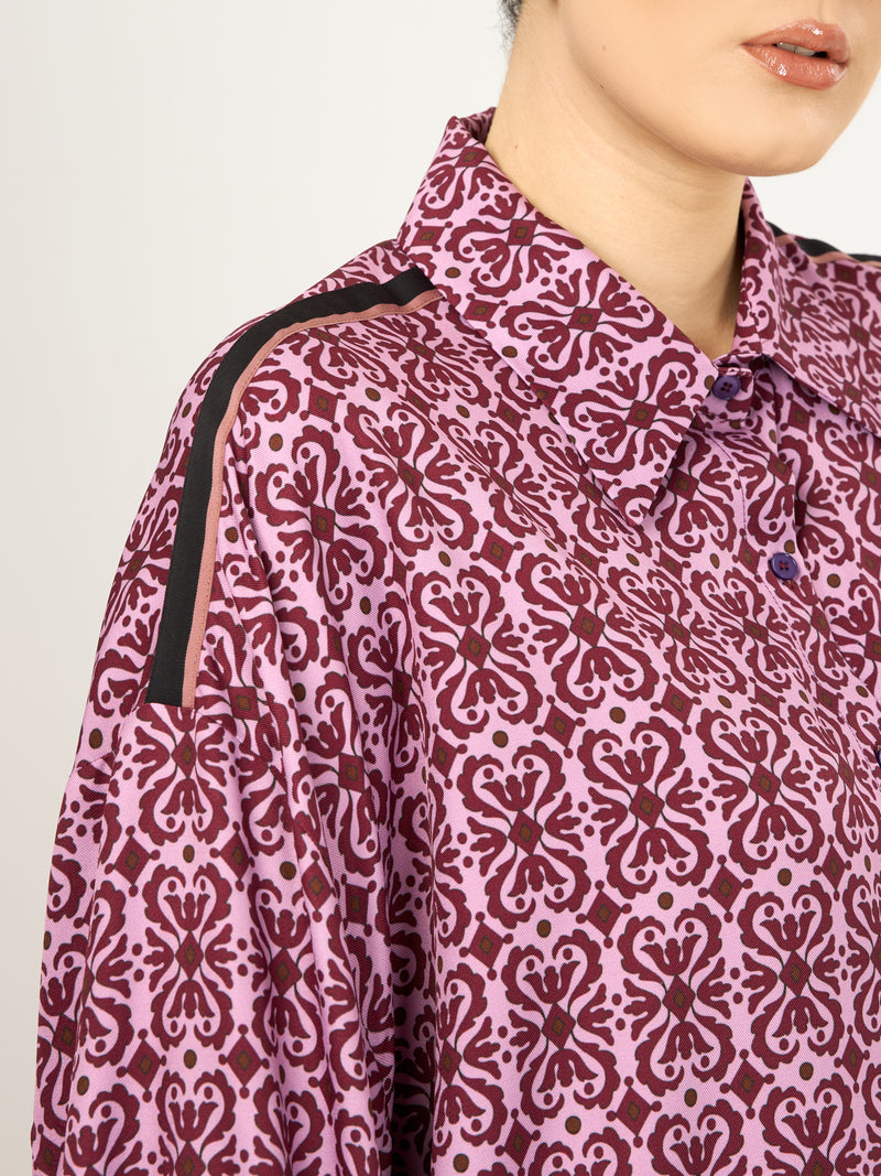 PRINTED SHIRT - Bordeaux