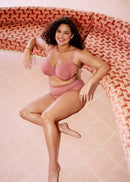 Nerina High Leg Brief - Dusty Rose