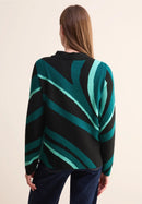 Jacquard Turtle Neck Jumper - Black