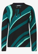 Jacquard Turtle Neck Jumper - Black