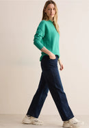 Structure Mix Turtle Neck Jumper - Aventurine Green