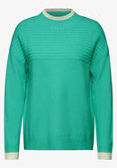 Structure Mix Turtle Neck Jumper - Aventurine Green