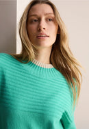 Structure Mix Turtle Neck Jumper - Aventurine Green