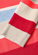 Structure Stripe Boat Neck Jumper - Desert Beige Melange