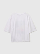 Oversized Front Print T-Shirt - White