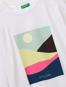 Oversized Front Print T-Shirt - White