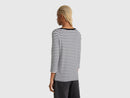 Ucb Striped 3/4 Sleeve T-Shirt - White/black