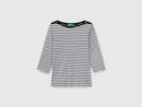Ucb Striped 3/4 Sleeve T-Shirt - White/black