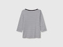 Ucb Striped 3/4 Sleeve T-Shirt - White/black