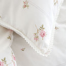 Vintage Rosebud Lace Duvet Cover Set