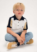 Short Sleeve Print Polo - Cream