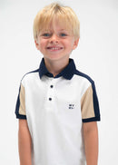 Short Sleeve Print Polo - Cream