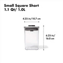 POP Container - 1.1l Small Square Short