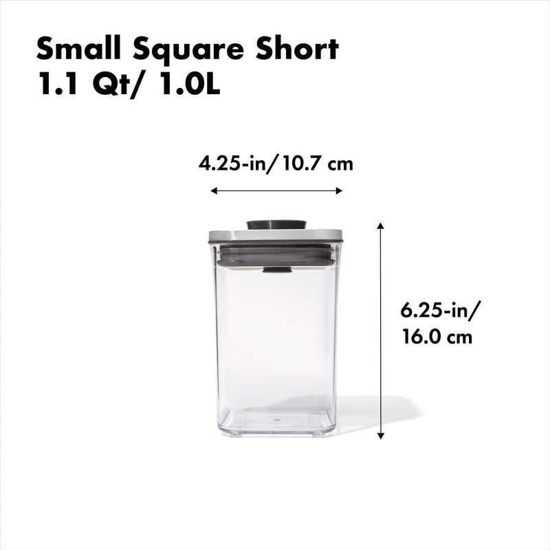 POP Container - 1.1l Small Square Short