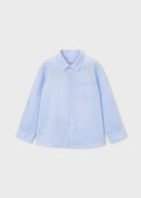 Long Sleeve Linen Shirt - Sky Blue