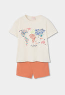 T-Shirt & Shorts Set - Pearl