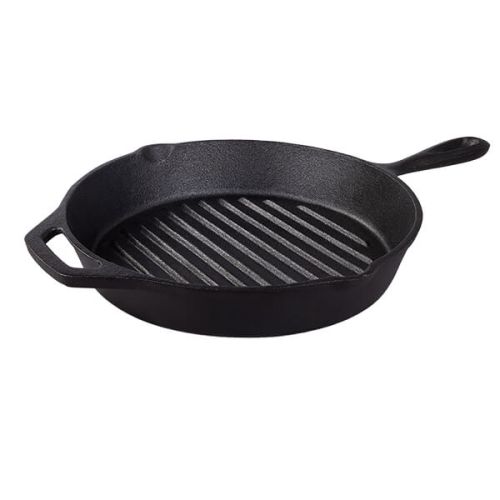 Pre-Seasoned Cast Iron Griddle Pan 28cm