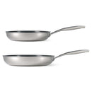 Three-Ply Stainless Steel Ceramic Frying Pan Set - 26 & 30cm