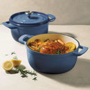 Enamelled Cast Iron Casserole 22 cm - Blue