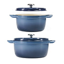 Enamelled Cast Iron Casserole 22 cm - Blue