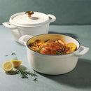 Enamelled Cast Iron Casserole 22cm - White