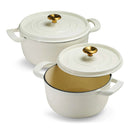 Enamelled Cast Iron Casserole 22cm - White