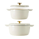 Enamelled Cast Iron Casserole 22cm - White