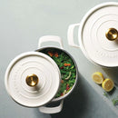 Enamelled Cast Iron Casserole 22cm - White