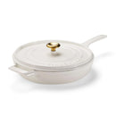 Enamelled Cast Iron Saute Pan 30cm - White