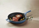 Enamelled Cast Iron Skillet 30 cm - Blue