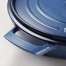 Enamelled Cast Iron Shallow Casserole 30CM - Blue