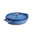 Enamelled Cast Iron Shallow Casserole 30CM - Blue