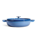 Enamelled Cast Iron Shallow Casserole 30CM - Blue