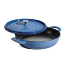 Enamelled Cast Iron Shallow Casserole 30CM - Blue