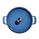 Enamelled Cast Iron Shallow Casserole 30CM - Blue