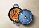 Enamelled Cast Iron Shallow Casserole 30CM - Blue
