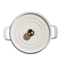 Enamelled Cast Iron Shallow Casserole 30CM - White