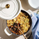Enamelled Cast Iron Shallow Casserole 30CM - White