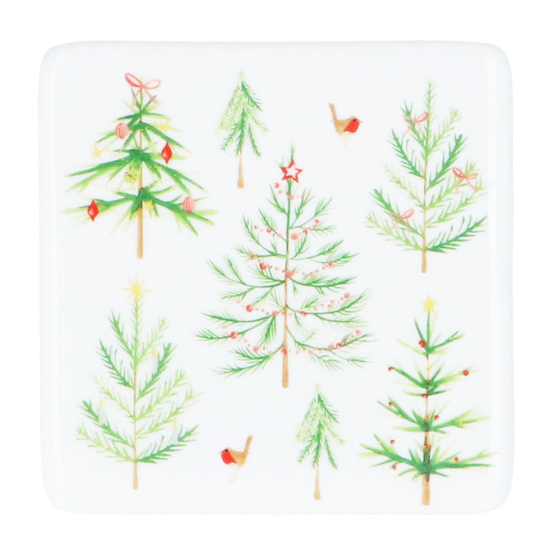 Christmas Tree Porcelain Coaster