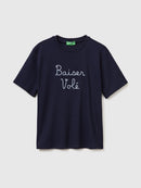 Embroidered T-Shirt - Navy