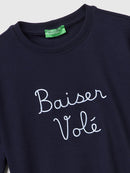 Embroidered T-Shirt - Navy