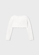 Basic Knit Bolero - White